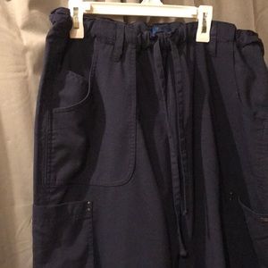 Koi sapphire cargo scrub pants  medium navy blue